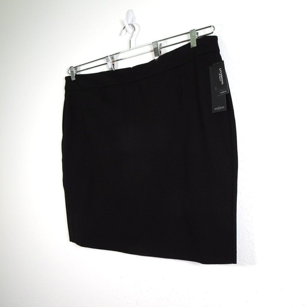 Liverpool Pencil Skirt Women's Plus Size 24W Black Short Capsule Wardrobe - Picture 3 of 12